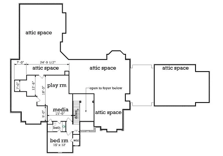 Upper level floor plan